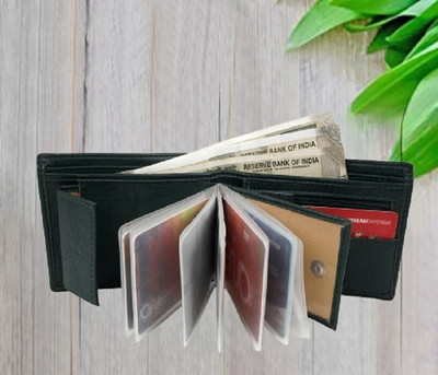 Classic World Men Evening/Party Green Artificial Leather Wallet(11 Card Slots)