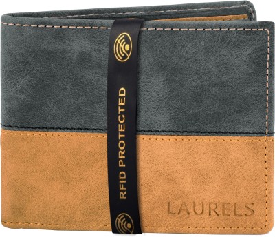 LAURELS Men Casual Tan Artificial Leather Wallet(9 Card Slots)