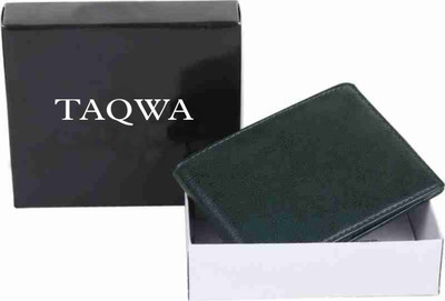 TAQWA Men Trendy Green Artificial Leather Wallet(11 Card Slots)