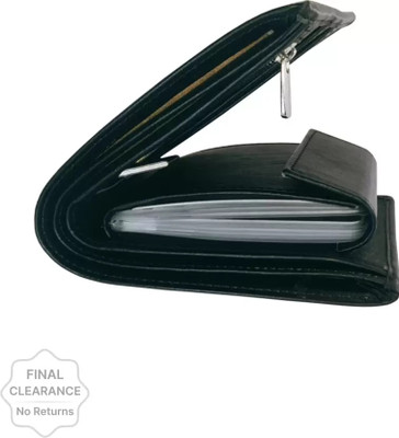 tosim Men Black Artificial Leather Wallet(10 Card Slots)