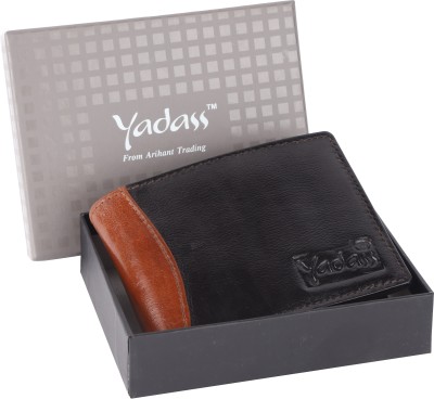 YADASS Men Casual Tan Genuine Leather Wallet(8 Card Slots)