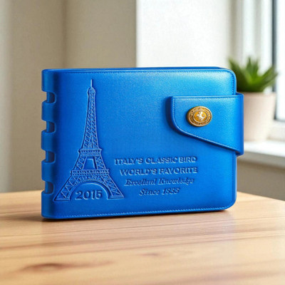 ZEPH Enterprises Men Casual Blue Artificial Leather Wallet(5 Card Slots)