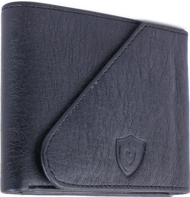 Keviv Men Black Artificial Leather Wallet(7 Card Slots)