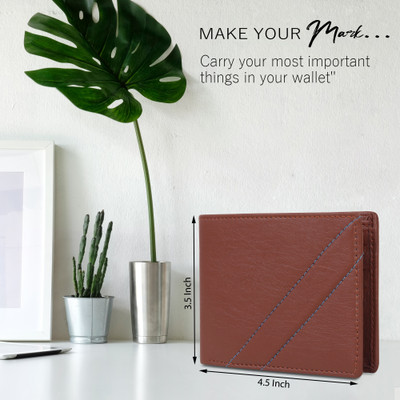 LOOPA Men Casual, Formal Brown Artificial Leather Wallet(5 Card Slots)
