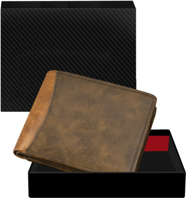 TPGA Enterprise Men Casual, Evening/Party, Formal Brown, Tan Artificial Leather Wallet(7 Card Slots)
