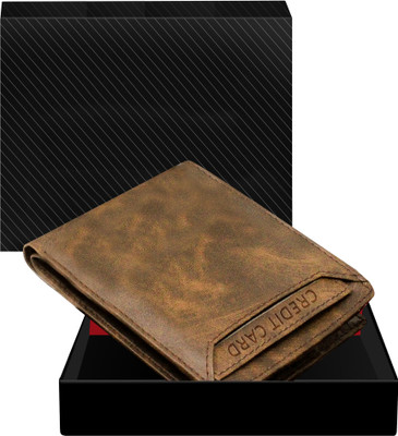 WEVYAG Men Casual, Evening/Party, Formal Brown Artificial Leather Wallet(7 Card Slots)