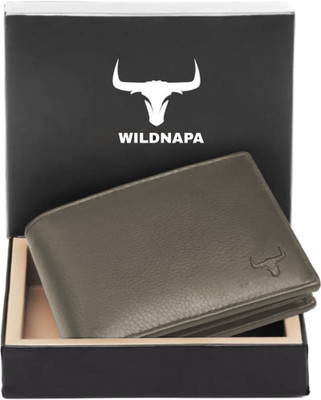 WILD NAPA Men Grey Genuine Leather Wallet(6 Card Slots)