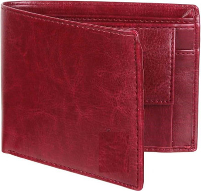 WALLETIN Men Casual Red Artificial Leather Wallet(5 Card Slots)