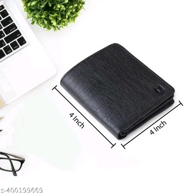 TPM Men Black Artificial Leather Wallet(4 Card Slots)
