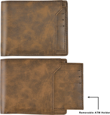 Karma Focus Men Brown Genuine Leather Wallet(7 Card Slots)