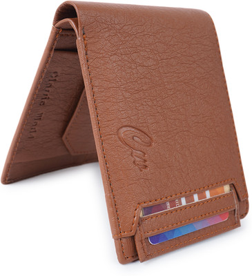 Classic World Men Tan Artificial Leather Wallet(3 Card Slots)