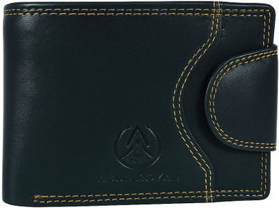 abul royal Men Evening/Party, Ethnic Black Genuine Leather Wallet(10 Card Slots)