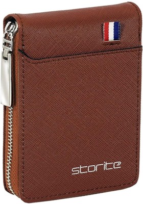 STORITE Men & Women Casual, Formal, Travel, Trendy Brown Artificial Leather Card Holder(9 Card Slots)