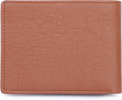 VSR Men Tan Artificial Leather Wallet(5 Card Slots)