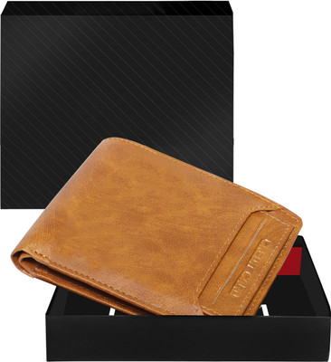 WEVYAG Men Casual, Evening/Party, Formal Beige Artificial Leather Wallet(7 Card Slots)