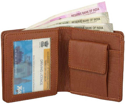 HENEDA Men Tan Artificial Leather Wallet(1 Card Slot)