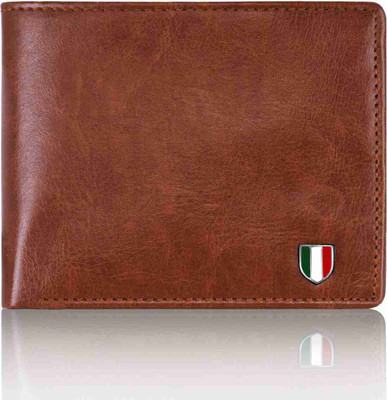 TAQWA Men Trendy Tan Artificial Leather Wallet(10 Card Slots)
