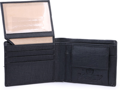 VSR Men Black Artificial Leather Wallet(5 Card Slots)