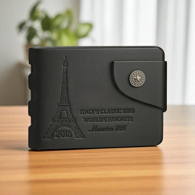 ZEPH Enterprises Men Casual Black Artificial Leather Wallet(5 Card Slots)