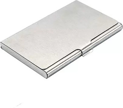 GSV Secure and Slim Steel 6 Card Holder(Set of 1, Silver)