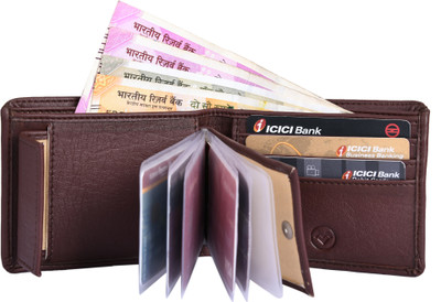 MATIN Life Men Casual Brown Artificial Leather Wallet(8 Card Slots)