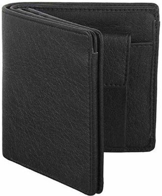 HouseOfCommon Men Black Artificial Leather Wallet(8 Card Slots)