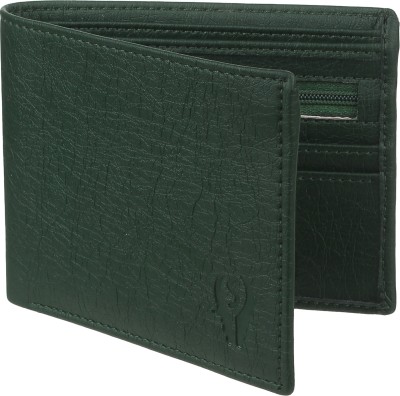 SAMTROH Men Green Artificial Leather Wallet(8 Card Slots)