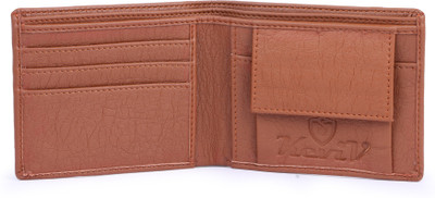 VSR Men Tan Artificial Leather Wallet(5 Card Slots)