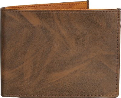 HRFSTAR Men Casual Brown Artificial Leather Wallet(4 Card Slots)