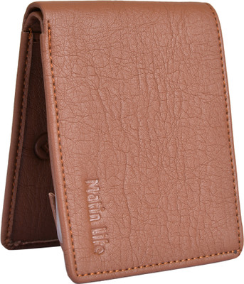 MATIN Life Men Casual Tan Artificial Leather Wallet(8 Card Slots)