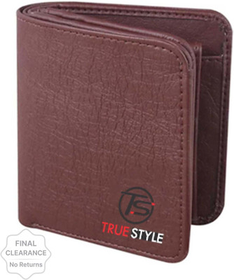 True Style Boys Casual Brown Genuine Leather, Artificial Leather Wallet(7 Card Slots)
