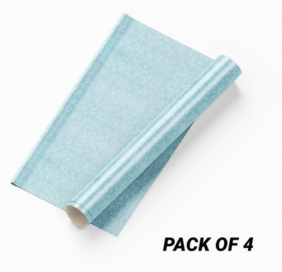 Guru Production Vinyl Decorative Blue Wallpaper(L x W: 300 cm x 45 cm, Pack of 4)