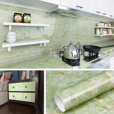 Wallcol Vinyl Abstract Green Wallpaper(L x W: 200 cm x 60 cm)