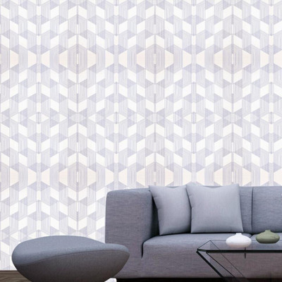 pixer Vinyl Abstract White Wallpaper(L x W: 600 cm x 40 cm)