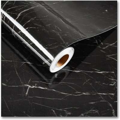 AMI ENTERPRISE Abstract Black Wallpaper(200 cm x 60 cm)