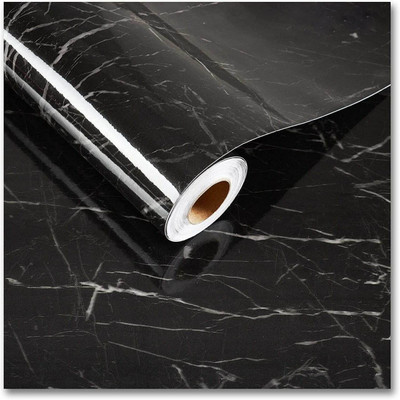 globalkart impex Vinyl Classics Black Wallpaper(L x W: 200 cm x 60 cm)