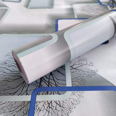 LAVEINTA Vinyl Decorative Blue Wallpaper(L x W: 400 cm x 45 cm)