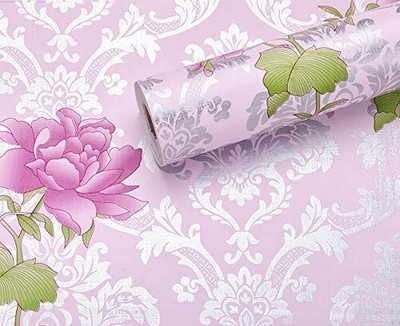 HOMEMATES Floral & Botanical Multicolor Wallpaper(304.8 cm x 45.72 cm)