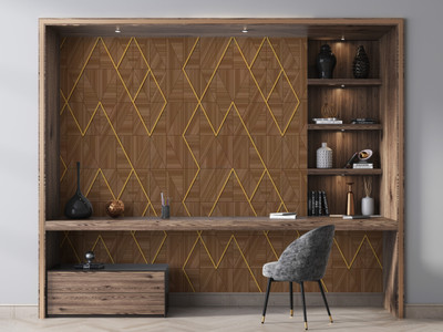 FOKRIM 100 cm 100CM-New 3D Wooden Sticker Self Adhesive Sticker(Pack of 1)