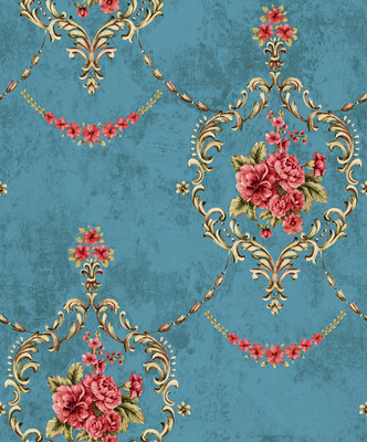LARA TRADERS Decorative Blue Wallpaper(400 cm x 45 cm)