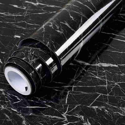 EVANSHIIIMPEX Vinyl Abstract Black Wallpaper(L x W: 60 cm x 45 cm)