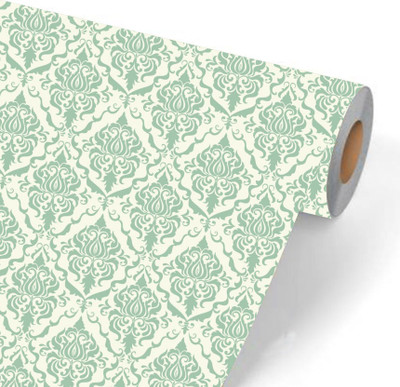 Walldaddyy Vinyl Abstract Green Wallpaper(L x W: 305 cm x 45 cm)