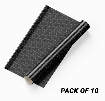 Guru Production Vinyl Decorative Black Wallpaper(L x W: 300 cm x 45 cm, Pack of 10)