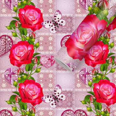 BDM Vinyl Floral & Botanical Multicolor Wallpaper(L x W: 240 cm x 40 cm)