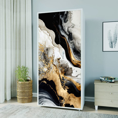 MKP Almira Vinyl Abstract Black Wallpaper(L x W: 183 cm x 86 cm)