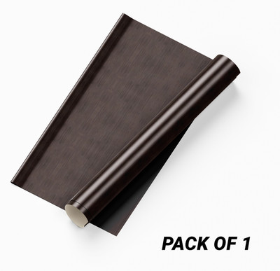 Guru Production Vinyl Decorative Brown Wallpaper(L x W: 200 cm x 60 cm)
