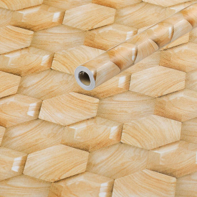 pixer Vinyl Abstract Brown Wallpaper(L x W: 600 cm x 40 cm)