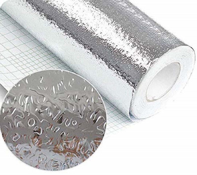 Uratech Foils Decorative Silver Wallpaper(L x W: 60 cm x 100 cm)