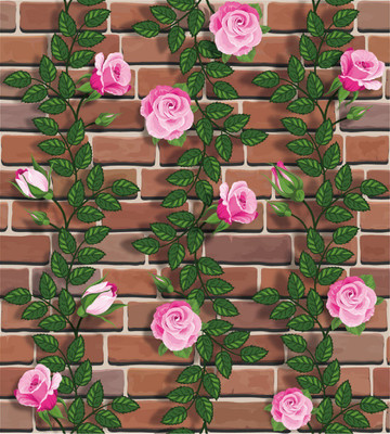 JAAMSO ROYALS 500 cm Floral & Botanical Wallpaper (500CM X 45CM ) Removable Sticker(Pack of 1)