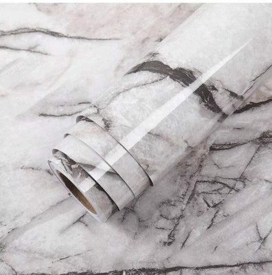 ERATO Vinyl Decorative Black, White Wallpaper(L x W: 30 cm x 203 cm)